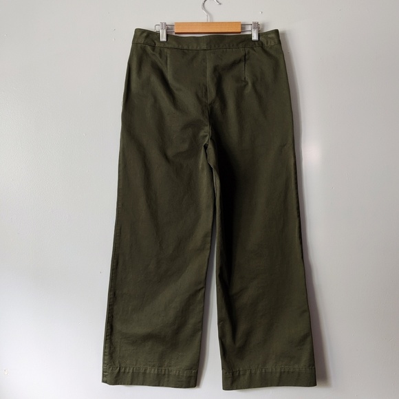 New Theory Namid Green Myrtle Washed Crop Chino 8 - Picture 5 of 5